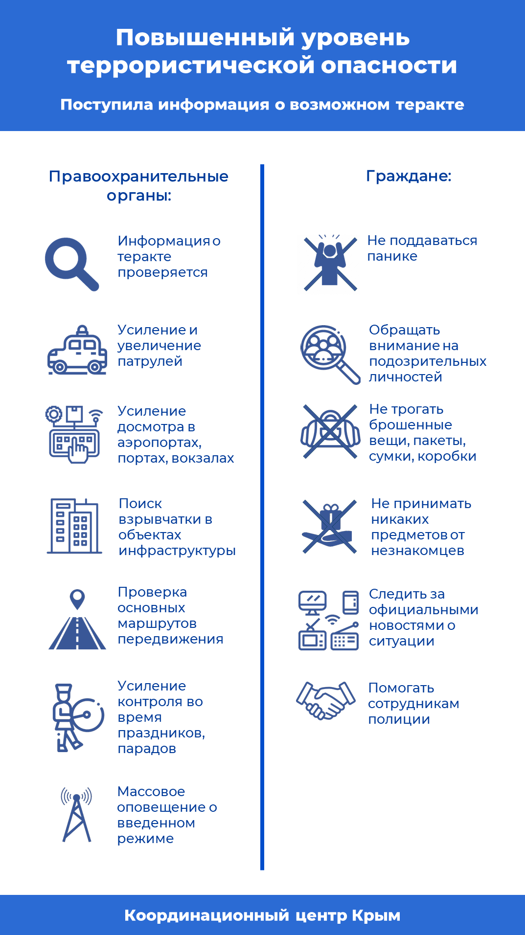 Антитеррористическая комиссия Республики Крым информирует - Крымский  республиканский центр медицины катастроф и скорой медицинской помощи